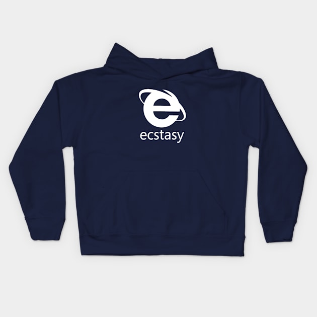 ecstasy tumblr white Kids Hoodie by Olympussure